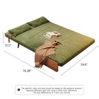 Beige Convertible Sofa Bed, Technical Cloth / Cotton, 1-Seater