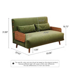 Beige Convertible Sofa Bed, Technical Cloth / Cotton, 1-Seater