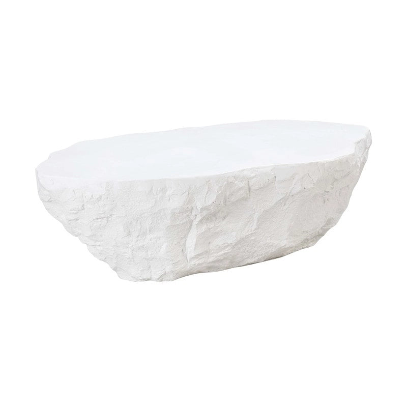 Concrete Live Edge Coffee Table – Black / White, Indoor & Outdoor, 2-Person