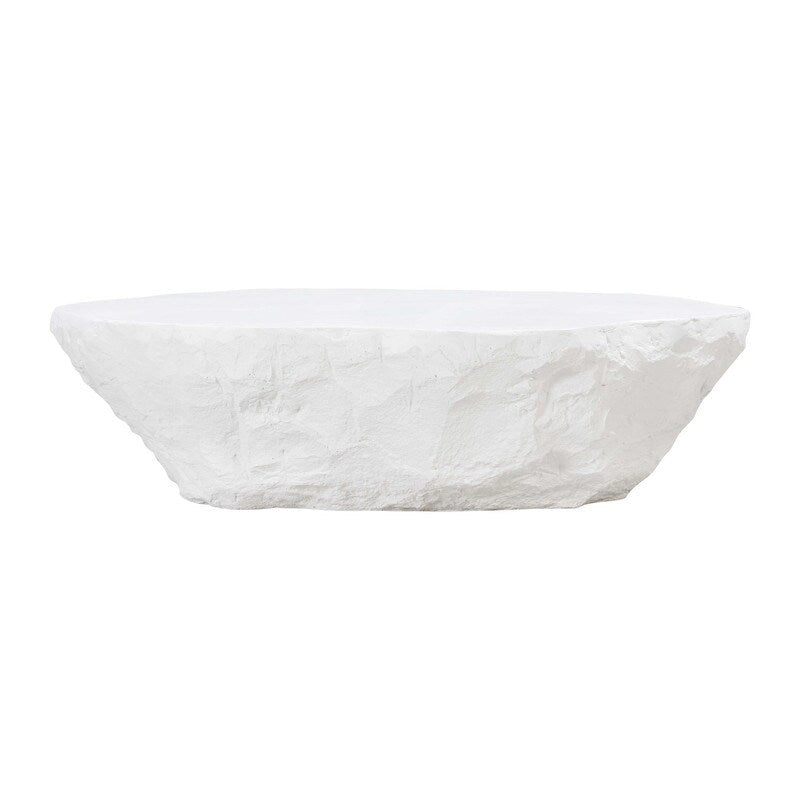 Concrete Live Edge Coffee Table – Black / White, Indoor & Outdoor, 2-Person