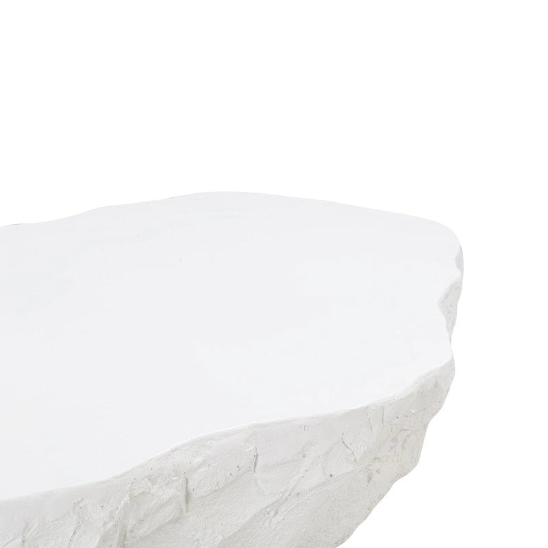 Concrete Live Edge Coffee Table – Black / White, Indoor & Outdoor, 2-Person