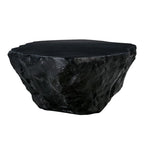 Concrete Live Edge Coffee Table – Black / White, Indoor & Outdoor, 2-Person