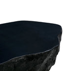 Concrete Live Edge Coffee Table – Black / White, Indoor & Outdoor, 2-Person