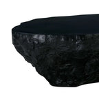 Concrete Live Edge Coffee Table – Black / White, Indoor & Outdoor, 2-Person