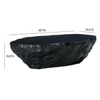 Concrete Live Edge Coffee Table – Black / White, Indoor & Outdoor, 2-Person