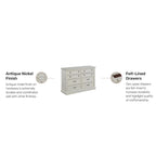 Off-White 8-Drawer Dresser, Coastal Style, 1-Person Assembly