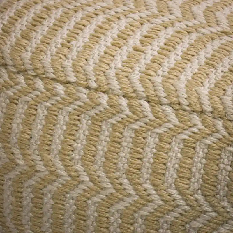 Sand Hand-Woven Pouf Ottoman, 16 in – 1 Person