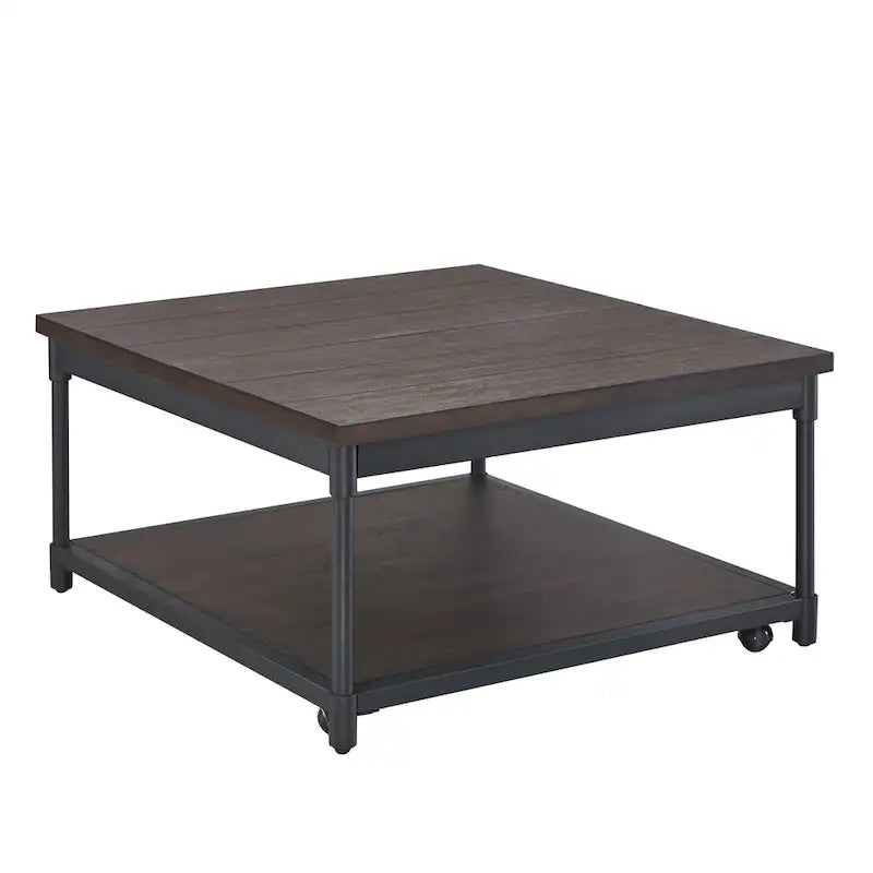 Smokey Oak Lift-Top Square Coffee Table, Wood Top, Single Use