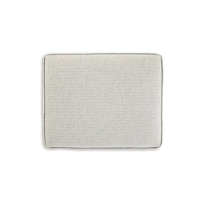 Crosshatch Ottoman, Blue/Beige, 1-Seat, 30"W × 24"D × 20"H