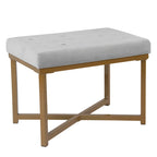 Silver / Black / Pink / Deep Pink Velvet Tufted Ottoman – Single Seat