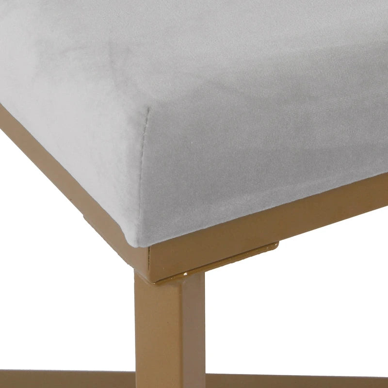 Silver / Black / Pink / Deep Pink Velvet Tufted Ottoman – Single Seat