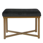 Silver / Black / Pink / Deep Pink Velvet Tufted Ottoman – Single Seat