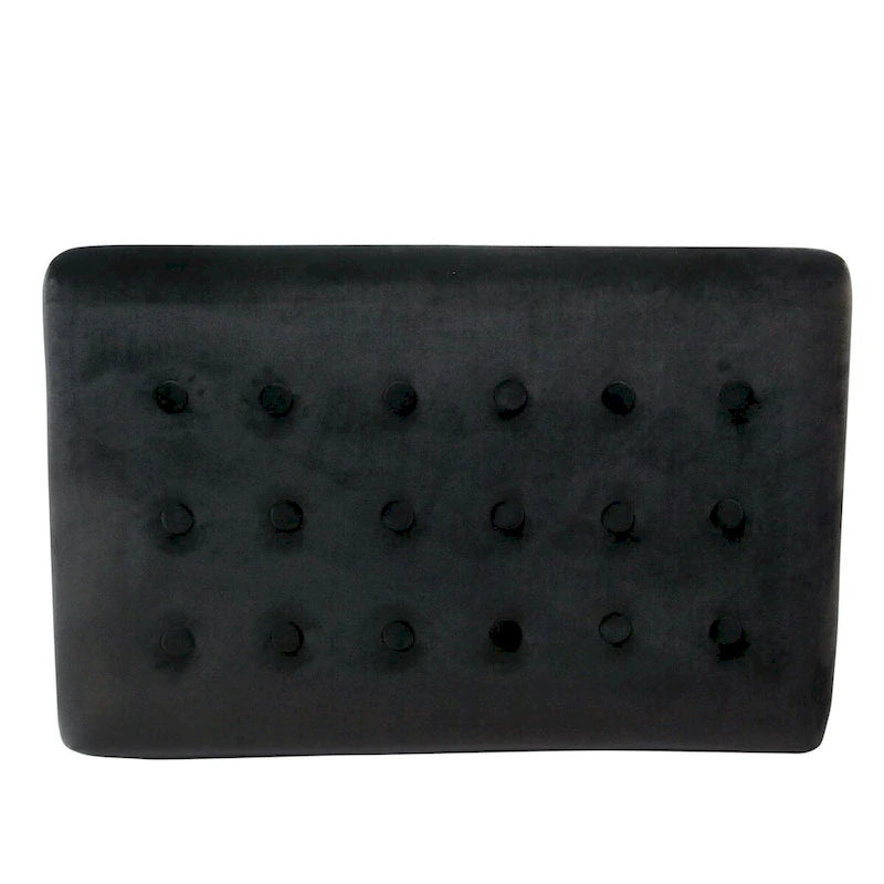 Silver / Black / Pink / Deep Pink Velvet Tufted Ottoman – Single Seat