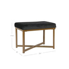 Silver / Black / Pink / Deep Pink Velvet Tufted Ottoman – Single Seat