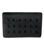 Silver / Black / Pink / Deep Pink Velvet Tufted Ottoman – Single Seat