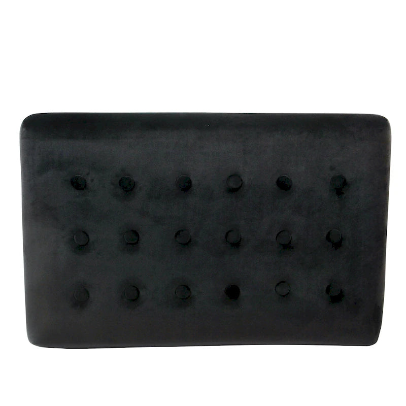 Silver / Black / Pink / Deep Pink Velvet Tufted Ottoman – Single Seat