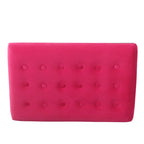 Silver / Black / Pink / Deep Pink Velvet Tufted Ottoman – Single Seat