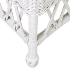 White / Grey Armless Rattan Dining Chair with Cushion – Seats 1