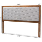 Light Grey Chevron Tufted Upholstered Headboard – Single