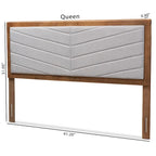 Light Grey Chevron Tufted Upholstered Headboard – Single