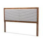 Light Grey Chevron Tufted Upholstered Headboard – Single