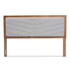 Light Grey Chevron Tufted Upholstered Headboard – Single