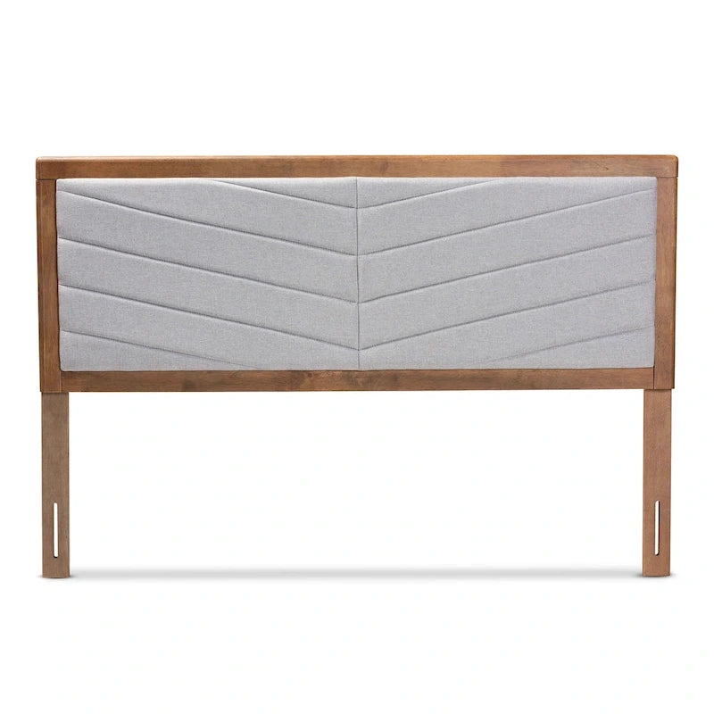 Light Grey Chevron Tufted Upholstered Headboard – Single