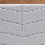 Light Grey Chevron Tufted Upholstered Headboard – Single