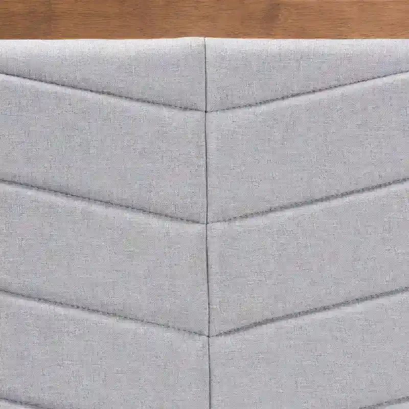 Light Grey Chevron Tufted Upholstered Headboard – Single