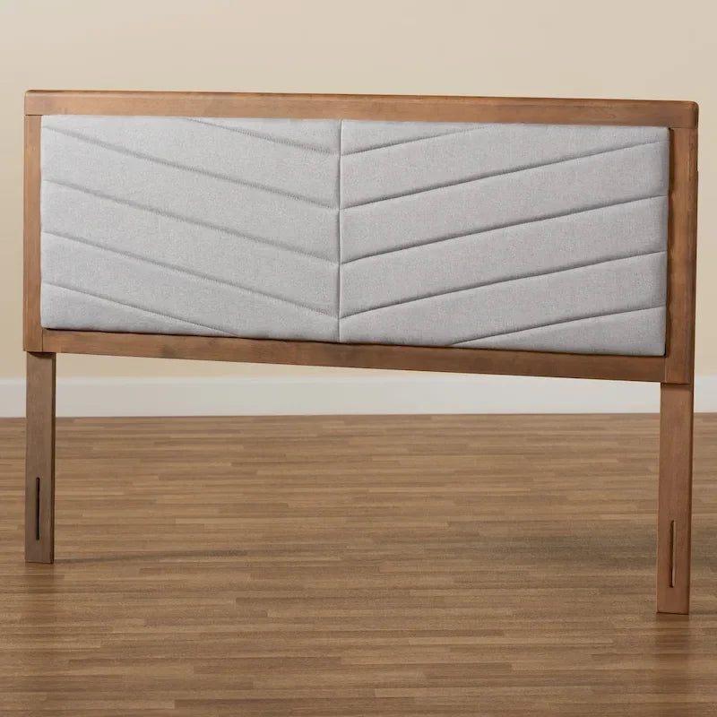 Light Grey Chevron Tufted Upholstered Headboard – Single