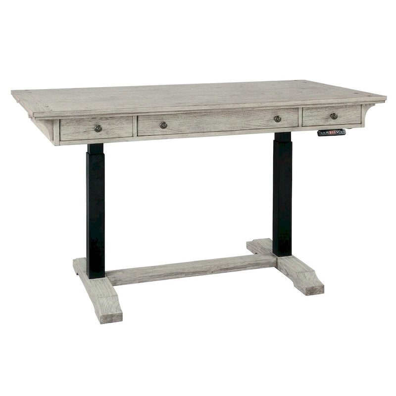 Antique White Lift Adjustable Desk, Single User
