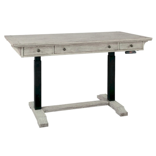Antique White Lift Adjustable Desk, Single User