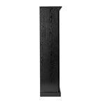 White / Graywash / Black Farmhouse Sliding Barn Door Storage Cabinet, 6-Shelf, Single Assembly