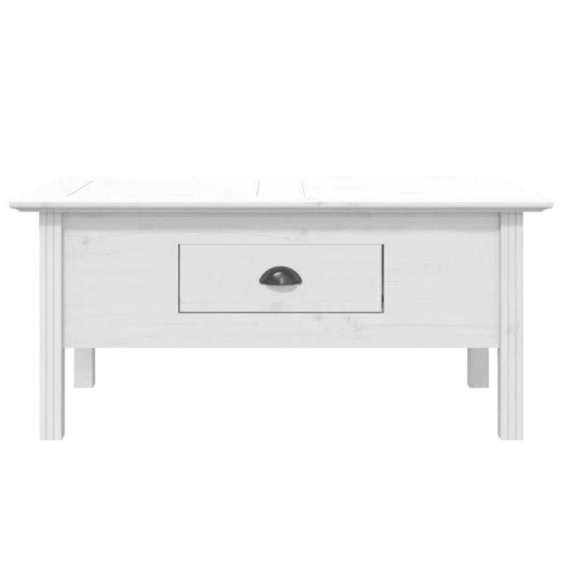 Solid Wood Coffee Side Table with Drawer – Gray / White / White & Brown
