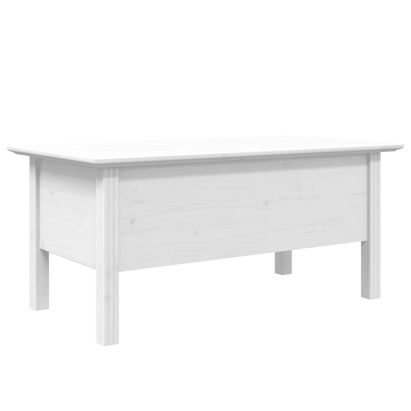 Solid Wood Coffee Side Table with Drawer – Gray / White / White & Brown