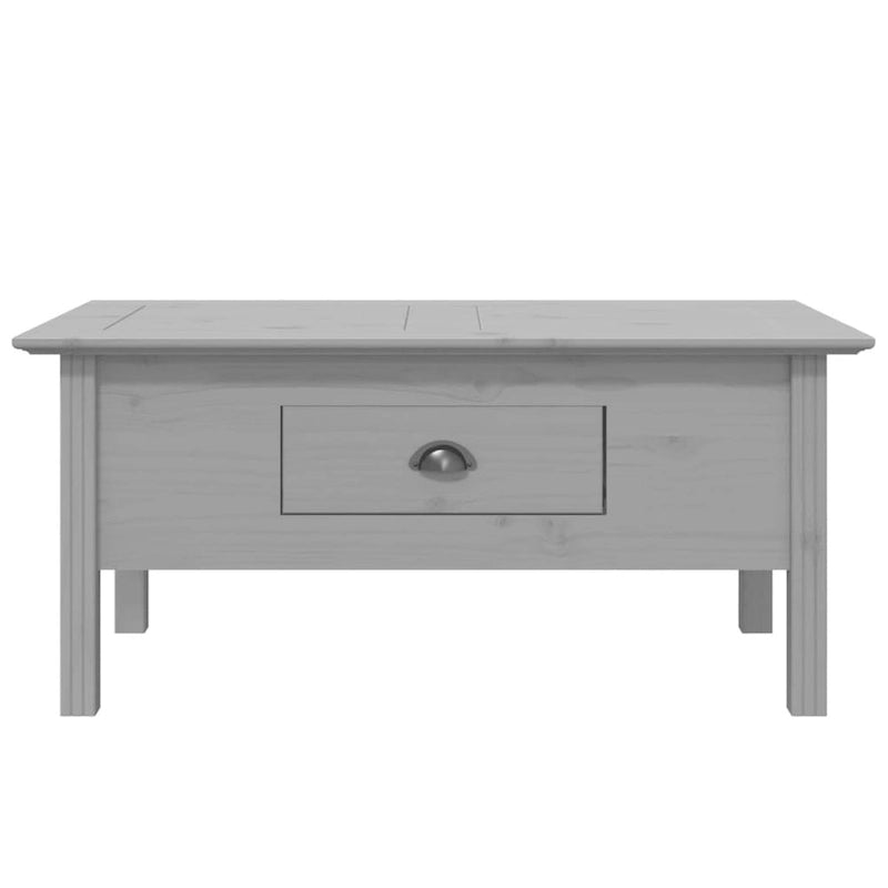 Solid Wood Coffee Side Table with Drawer – Gray / White / White & Brown