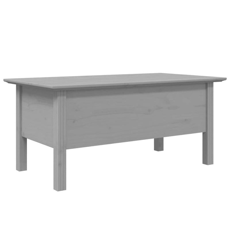 Solid Wood Coffee Side Table with Drawer – Gray / White / White & Brown