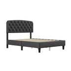 Grey King Size Button-Tufted Upholstered Headboard, For 1–2 Users
