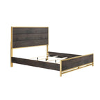 Dark Brown Rustic Panel Bedroom Set – 3-Piece, King/Queen