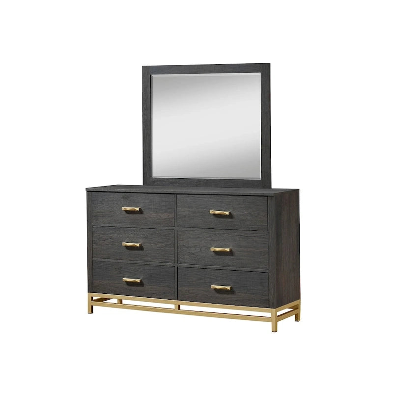 Dark Brown Rustic Panel Bedroom Set – 3-Piece, King/Queen