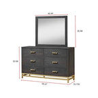 Dark Brown Rustic Panel Bedroom Set – 3-Piece, King/Queen