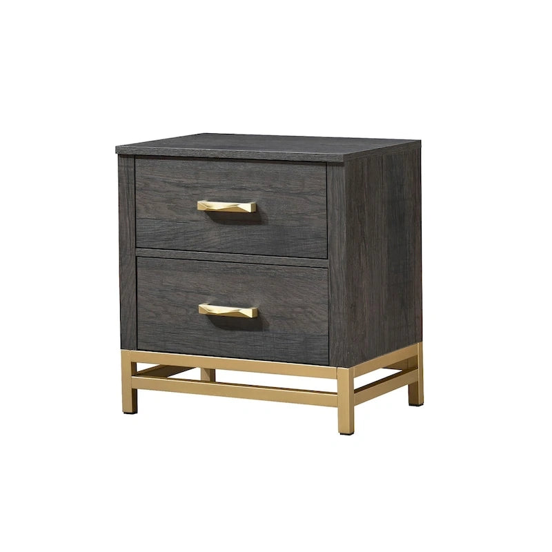 Dark Brown Rustic Panel Bedroom Set – 3-Piece, King/Queen
