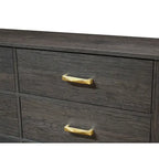 Dark Brown Rustic Panel Bedroom Set – 3-Piece, King/Queen