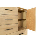Walnut 4-Drawer Chest with Cabinet