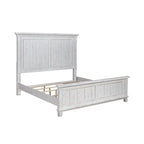 White & Tobacco 4-Piece Panel Bedroom Set (Queen/King) – Farmhouse Style, Sleeps 1–2