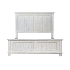 White & Tobacco 4-Piece Panel Bedroom Set (Queen/King) – Farmhouse Style, Sleeps 1–2