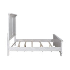 White & Tobacco 4-Piece Panel Bedroom Set (Queen/King) – Farmhouse Style, Sleeps 1–2