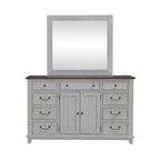 White & Tobacco 4-Piece Panel Bedroom Set (Queen/King) – Farmhouse Style, Sleeps 1–2