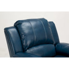 Navy Blue / Caramel / Ivory PU Leather Recliner Chair, Single Seat