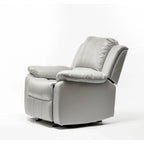 Navy Blue / Caramel / Ivory PU Leather Recliner Chair, Single Seat
